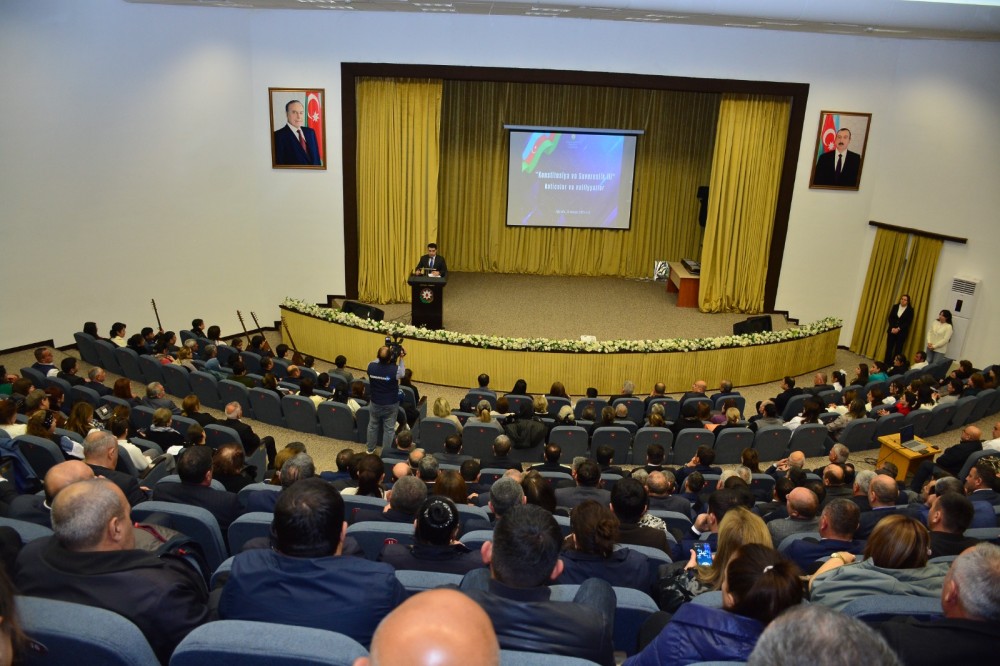 Ağstafada “Konstitusiya və Suverenlik ili: nəticələr və nailiyyətlər” mövzusunda ümumrayon tədbiri keçirilib